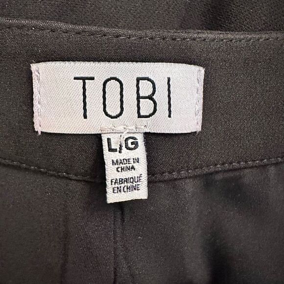 Tobi Wide Leg Trouser Pants Relaxed Fit Elegant Black Size Large - Picture 3 of 3